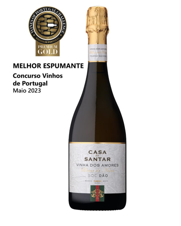 Casa de Santar Vinha dos Amores Espumante Touriga Nacional 2016, Eleito o melhor espumante de Portugal, no Concurso de Vinhos de Portugal 2023, organizado pela Vini Portugal.